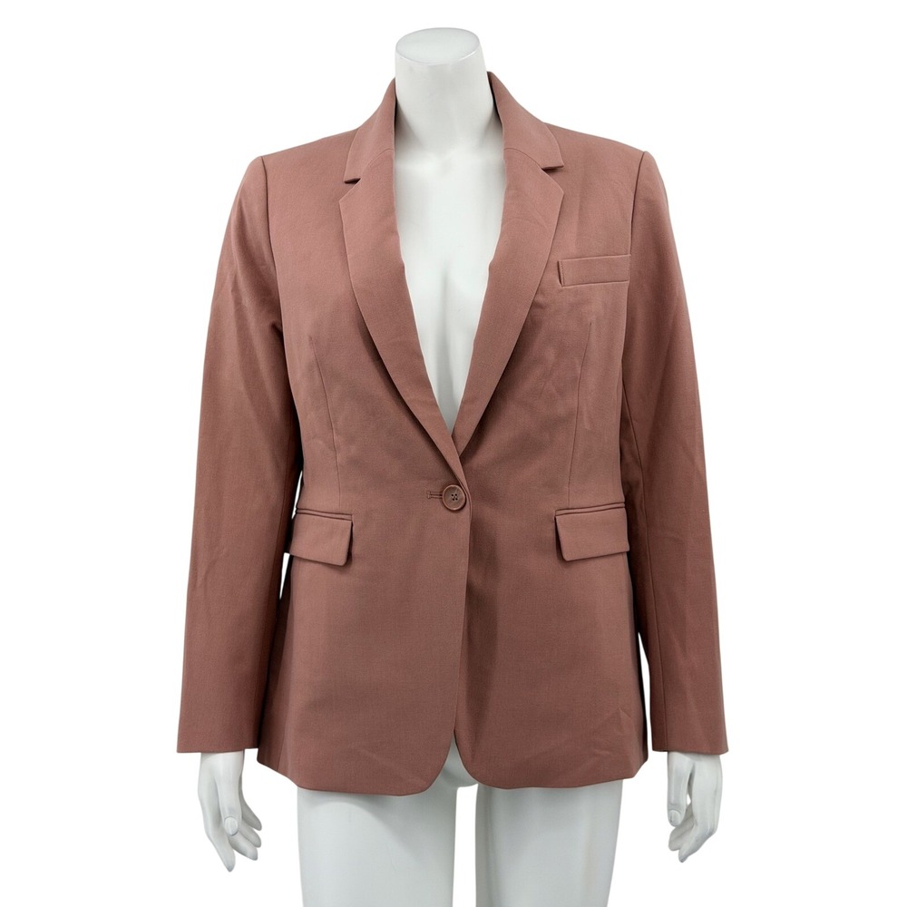 The Limited Blazer Womens Large Petite Pink Rosehip Tea Jacket Office Preppy